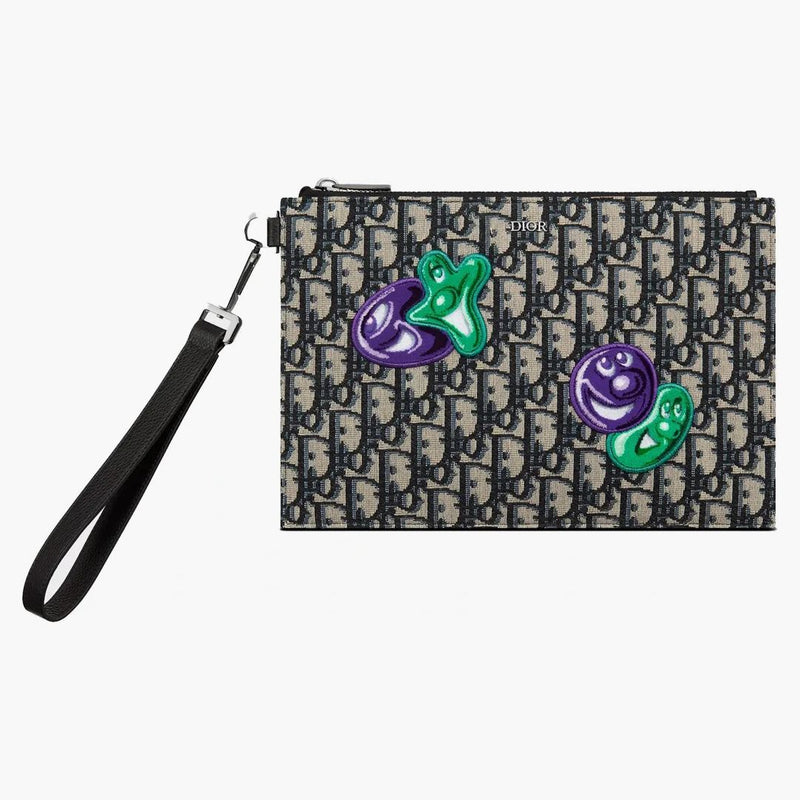 Dior x Kenny Sharp A5 Pouch Beige/Black