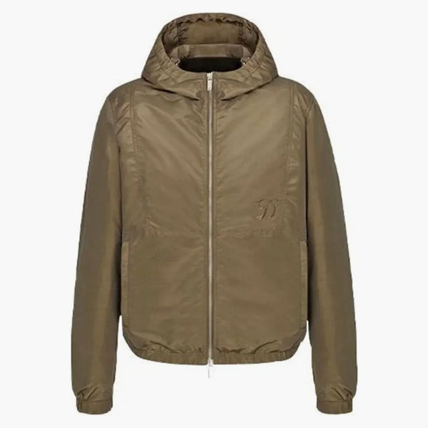 Dior x Kenny Scharf Empoidered Logo Hooded bunda zelená