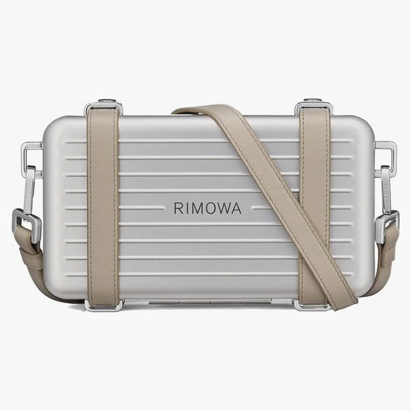 Dior X Rimowa Personlig koppling på bandets aluminiumsilver