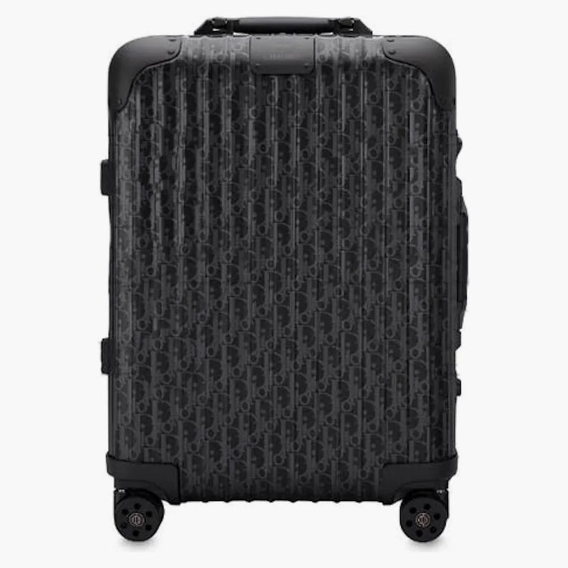 Dior X Rimowa 4-wheel Cabin Suitcase Aluminium Dior Oblique Black