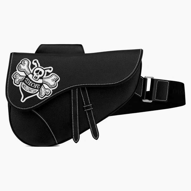 Dior a Shawn Saddle Bag Bee Black