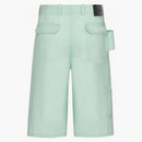Dior X Stone Island Cotton-Blend Satin Bermuda Shorts Light Green
