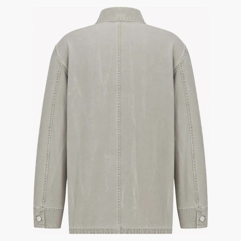 DIOR X Stone Island Cotton Panvas bunda šedá