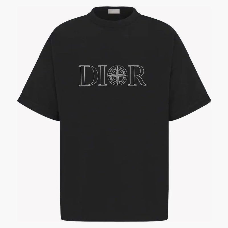 Dior X Stone Island överdimensionerad fit t-shirt svart
