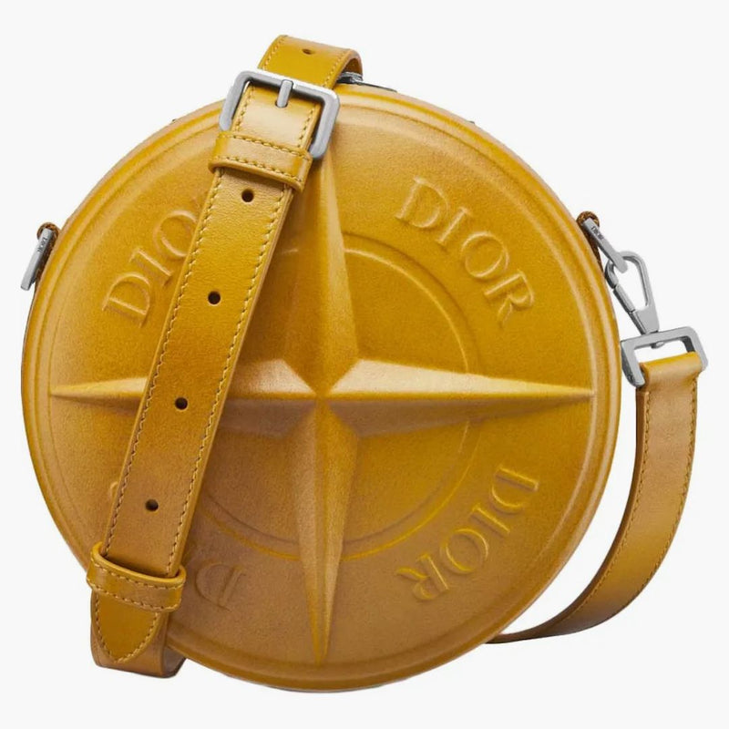 Dior x Stone Island kulatá taška žlutá