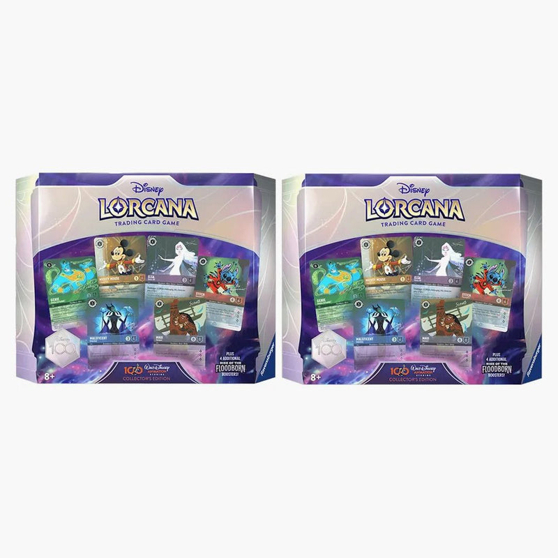 Disney Lorcana Tcg Disney100 Collector's Edition Rise Of The Floodborn Booster Pack 2x Lot