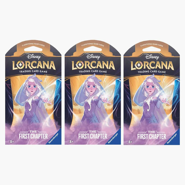 Disney Lorcana Tcg The First Chapter Lsa Snow Queen Sleeved Booster Pack 3x Lot