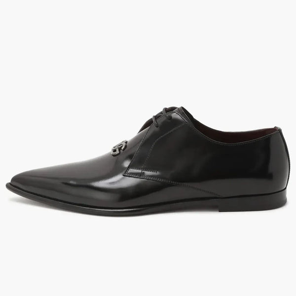Dolce & Gabbana Achille Derby Shoes Black Buff Nappa Calfskin