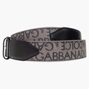 Dolce & Gabbana Alover Leather Belt Black/Beige