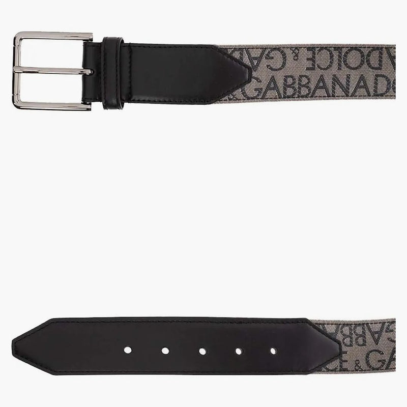 Dolce & Gabbana Alover Leather Belt Black/Beige