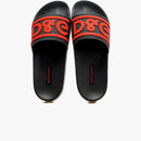 Dolce & Gabbana Beachwear Sliders DG Logo Black Red