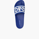 Dolce & Gabbana Beachwear Sliders DG Logo Blue White