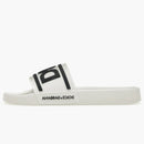 Dolce & Gabbana Beachwear Sliders DG Logo White Black
