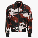 Dolce & Gabbana Camo Bomber Jacket Burgundy/black/white