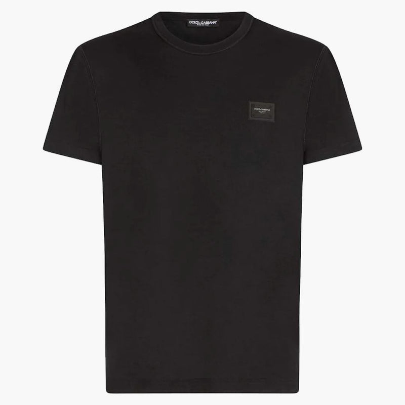 Dolce & Gabbana Cotton Branded Plate T-shirt Black