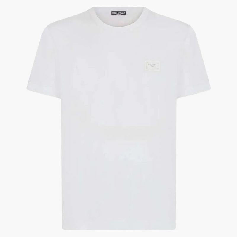 Dolce & Gabbana Cotton Branded Plate T-Shirt White