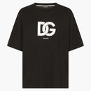 Dolce & Gabbana Cotton DG Logo Print tričko černé