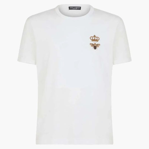 T-shirt di abbellimento francese di Dolce & Gabbana Cotton French