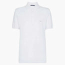 Dolce & Gabbana Cotton Pique Branded Plate Polo Shirt White