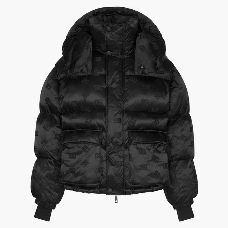 Dolce & Gabbana DG Jacquard Down Buffer Jacket Black/Black