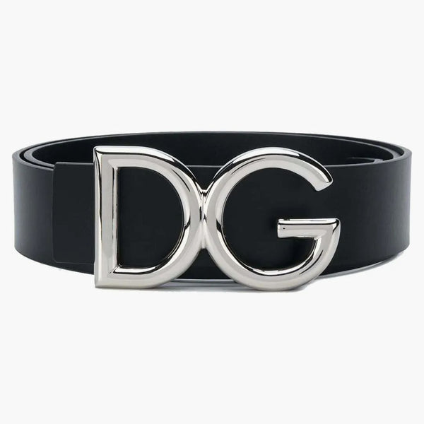 Dolce & Gabbana DG Logo Buckle Belt Black