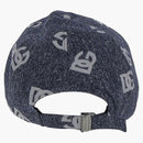 Dolce & Gabbana DG Logo Jacquard Denim Baseball Cap Gray