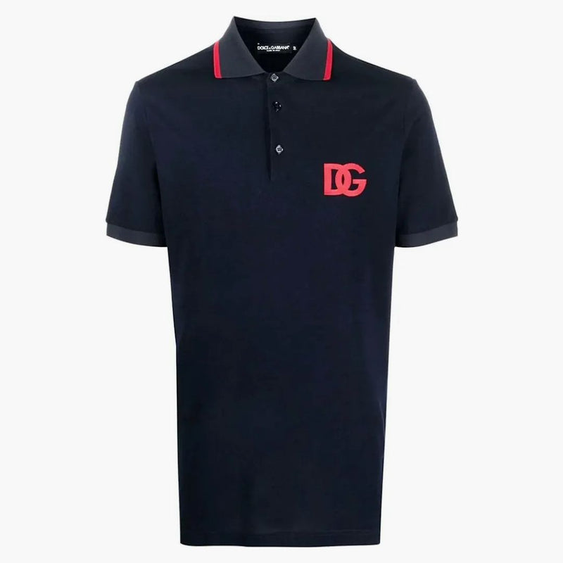 Dolce & Gabbana DG Logo Polo Marine Blue
