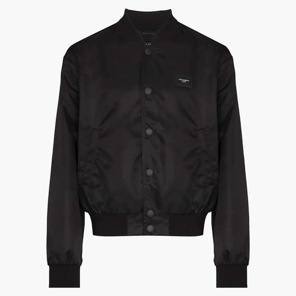 Dolce & Gabbana DG Plaque Bomber Giacca Nera