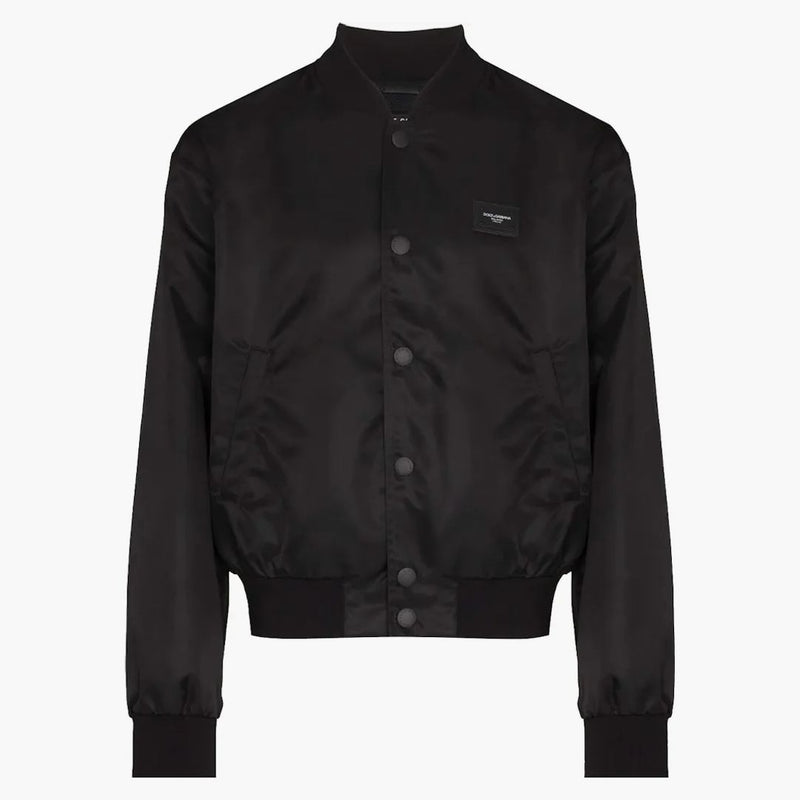 Dolce & Gabbana DG Plaque Bomber Giacca Nera