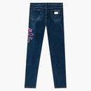 Dolce & Gabbana Distressed Graffiti-Printed Skinny Jeans Blue
