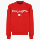 Dolce & Gabbana Jersey DG Embroidery and Patch Sweatshirt Red