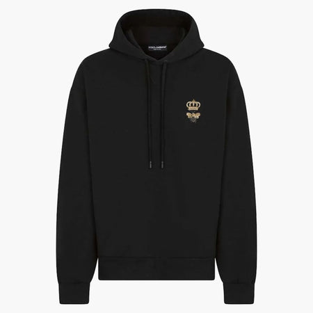 Dolce & Gabbana Jersey Embroidery Hoodie Black