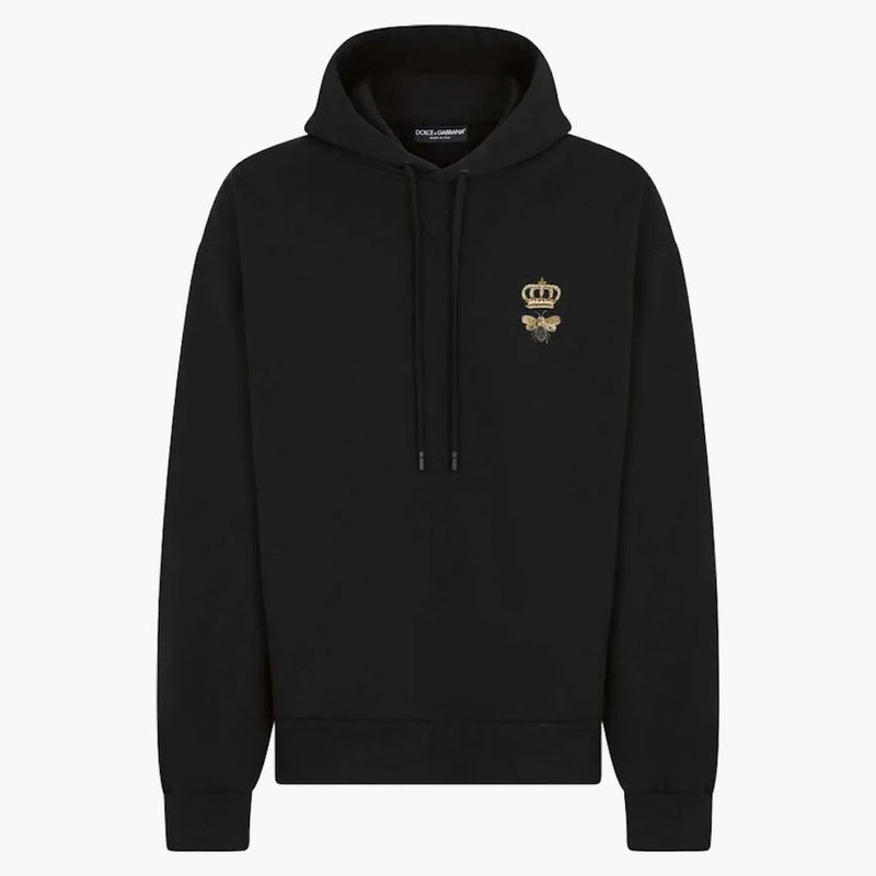 Dolce & Gabbana Jersey Embroidery Hoodie Black
