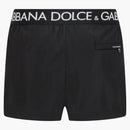 Dolce & Gabbana Logo Band Swim Shorts Black/White