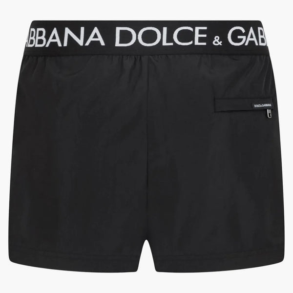 Dolce & Gabbana Logo Band Swin Shorts Black/White