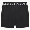 Dolce & Gabbana Logo Band Swim Shorts Black/White