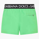 Dolce & Gabbana Logo Band Swim Shorts Verde/Negro/Blanco