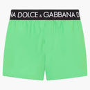 Dolce & Gabbana Logo Band Swim Shorts Verde/Negro/Blanco