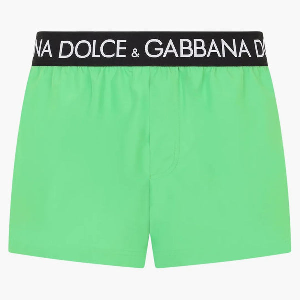Dolce & Gabbana Logo Band Shorts Green/Black