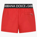 Dolce & Gabbana Logo Band Swim Shorts Red/Black/White