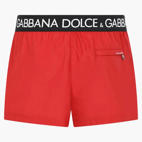Dolce & Gabbana Logo Band Shorts Shorts Red/Black