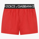 Dolce & Gabbana Logo Band Swim Shorts Red/Black/White