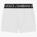 Dolce & Gabbana Logo Band Swim Shorts White/Black/White