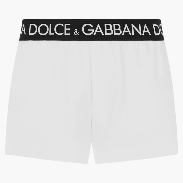 Dolce & Gabbana Logo Band Shorts Shorts White/Black