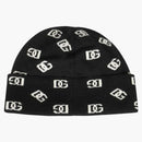 Dolce & Gabbana Logo Intarsia Beanie Black/White