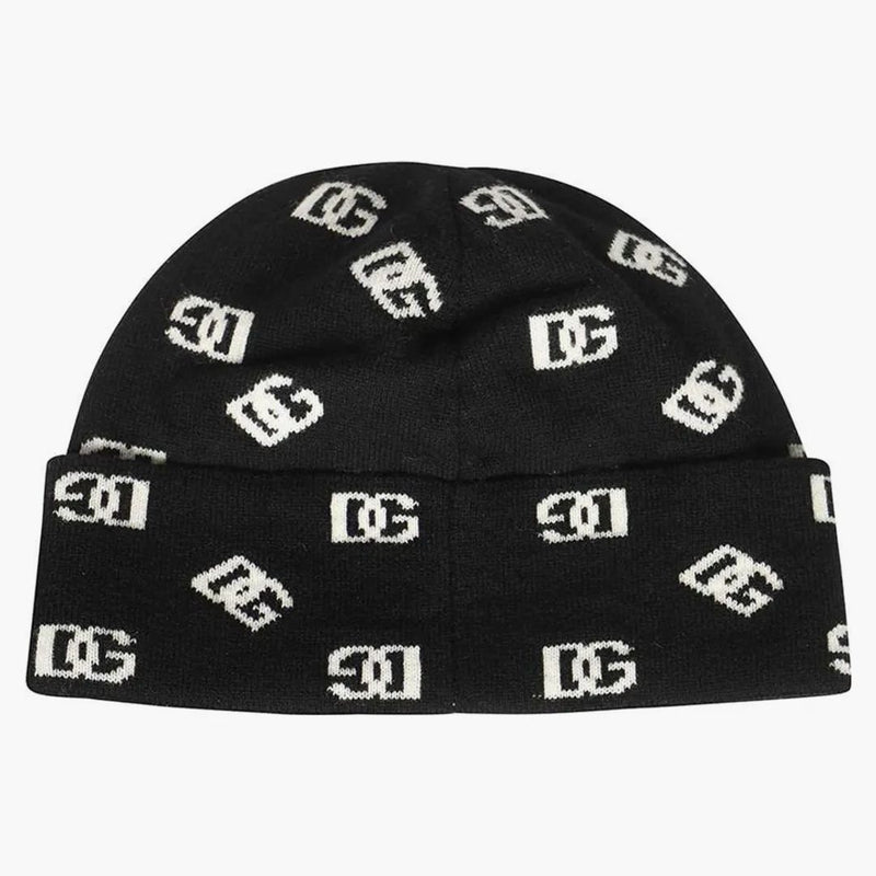 Logo Dolce & Gabbana Intarsia Beanie Black/White