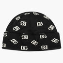 Dolce & Gabbana Logo Intarsia Beanie Black/White