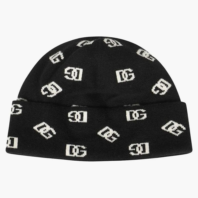 Logo Dolce & Gabbana Intarsia Beanie Black/White