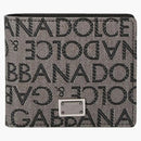 Dolce & Gabbana Logo Jacquard Wallet Beige/Black