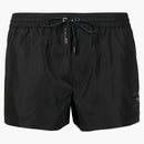 Dolce & Gabbana Logo Patch Swim Trunks Black